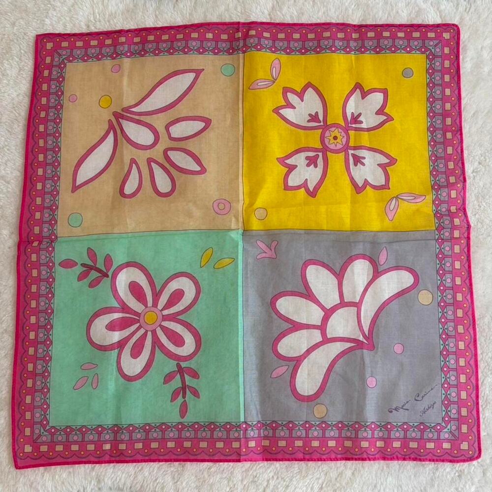 Multicoloured floral print scarf floral